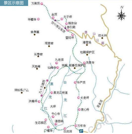 峨眉山旅游地圖